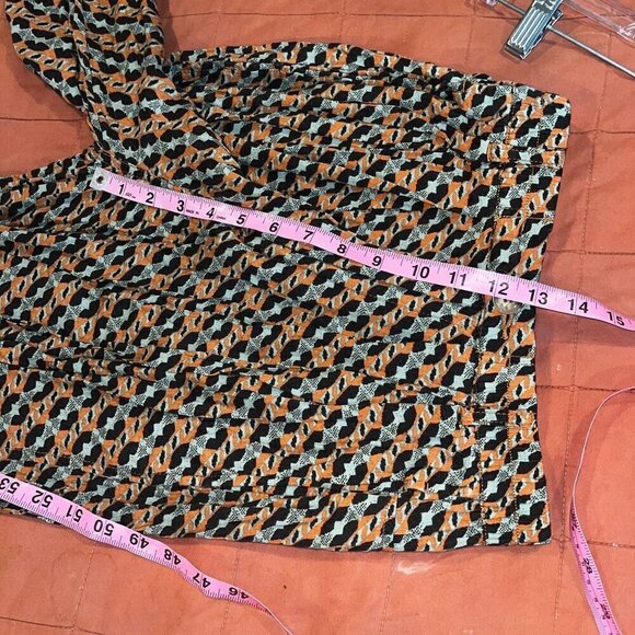 Urban Outfitters Womens Patterned Pants Small Orange & Black - Picture 7 of 11